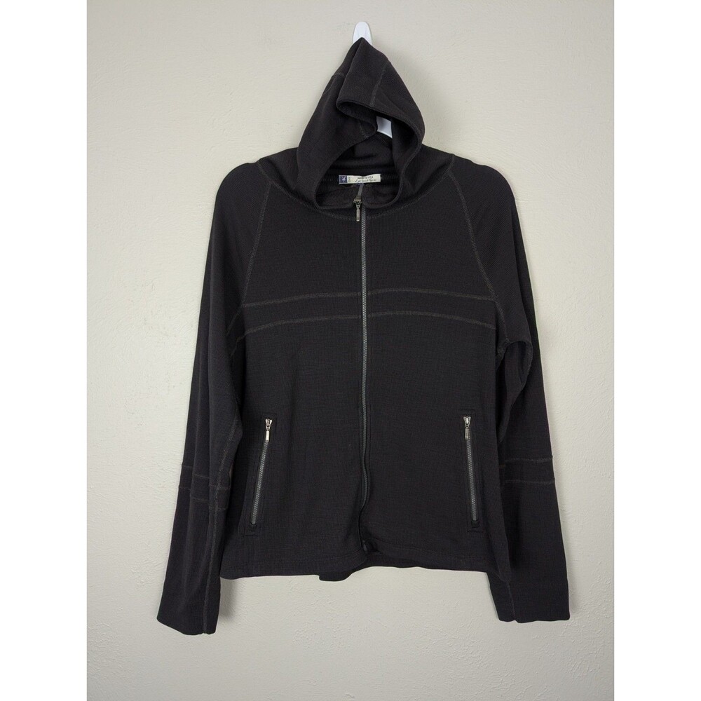 Ibex Shak Full Zip Jacket Women’s M 100% Merino Wool Made In USA Brown View 2